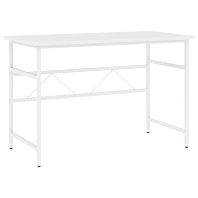 vidaXL Biurko komputerowe, białe, 105x55x72 cm, MDF i metal