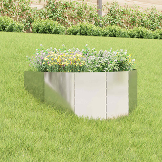 Krawężnik do trawnika 100 x 45 cm Stal srebrny