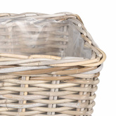 Kosz na rośliny 3 szt. Naturalna szarość Rattan Kubu
