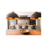 Lampa Wisząca Retro Loft Czarno Złota 40cm E27 Abruzzo Geo