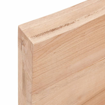 Półka, brązowa, 100x40x(2-6) cm, lakierowane lite drewno dębowe