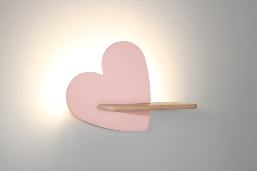 Kinkiet LED 5W 4000K HEART IQ KIDS serce różowe