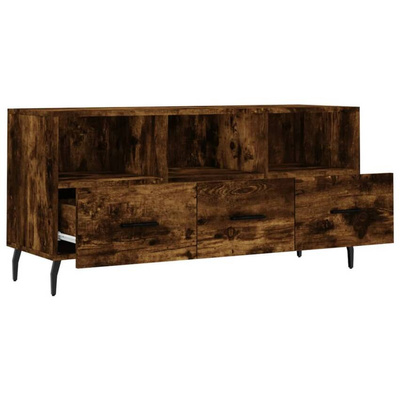 vidaXL Szafka pod TV, przydymiony dąb, 102x36x50 cm