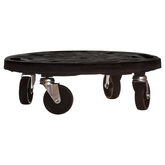 vidaXL Podstawki pod donicę, z kółkami, 2 szt., 40 cm, czarne, 275 kg