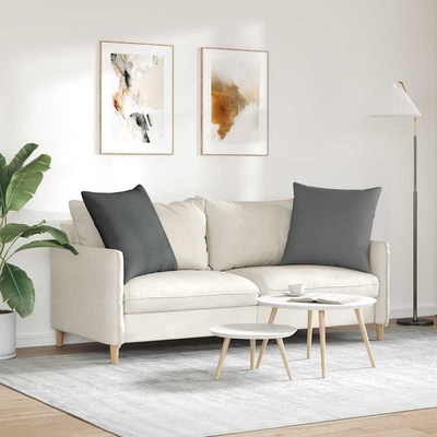 Poduszki na sofę 2 pcs Ciemnoszary 80 x 80 cm tkanina