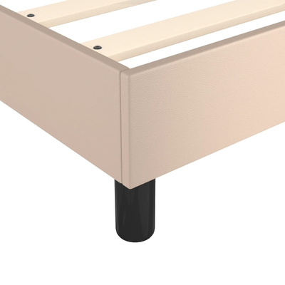 vidaXL Łóżko kontynentalne z materacem, cappuccino, ekoskóra 80x200 cm model standard