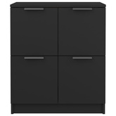 Szafka, czarna, 60x30x70 cm, materiał drewnopochodny