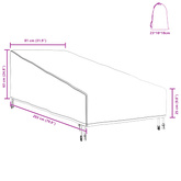 Pokrowiec na meble ogrodowe 203 x 81 x 63 cm Prostokątny Czarny