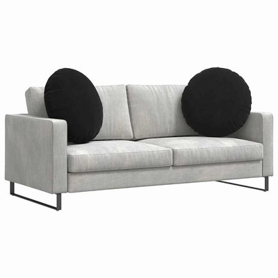 Poduszki na siedziska 2 pcs Czarny ?60 x 21 cm Aksamit
