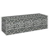 vidaXL Podwyższona donica gabionowa, galwanizowana stal, 90x30x30 cm