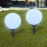Lampy do oświetlenia ścieżki, 2 szt, LED, 30 cm, ze szpikulcami