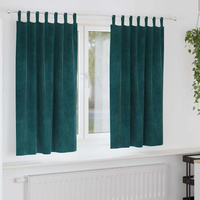 Zasłony zaciemniające 2 pcs Ciemna zieleń 140 x 175 cm Aksamit