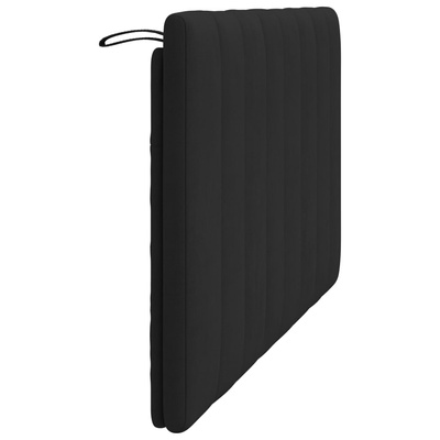 Poduszka na wezgłowie, Hanko, czarna, 140 cm, aksamitna