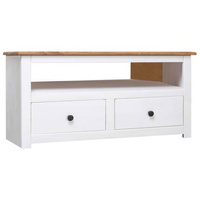 vidaXL Narożna szafka pod TV, biała, 93x49x49 cm, sosna, seria Panama