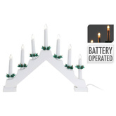 Ambiance Świecznik adwentowy, 7 diod LED, biały
