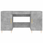 Biurko, szarość betonu, 140x50x75 cm, materiał drewnopochodny vidaXL