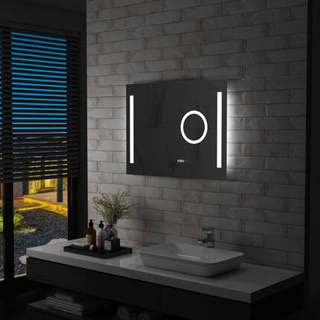 vidaXL Lustro łazienkowe z LED i czujnikiem dotykowym, 80x60 cm