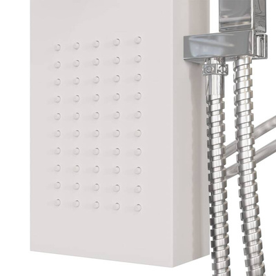 vidaXL Panel prysznicowy, aluminiowy, biały