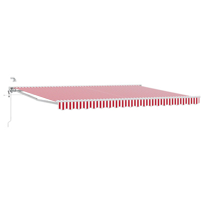 Elektryczna Rozkładana Markiza Czerwony i Biały 4,5 × 3 m