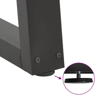 Nogi do stolika kawowego w kształcie litery V 2 szt. Antracyt 40x(30-31,3) cm Stal