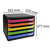 Exacompta Organizer biurkowy Big-Box Plus Horizon z 5 szufladami
