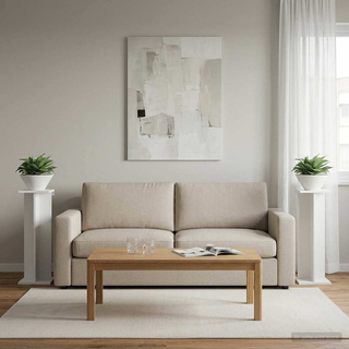 Stojak na rośliny 2 pcs Biały 25 x 25,5 x 80,5 cm