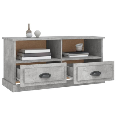 vidaXL Szafka pod TV, szarość betonu, 93x35,5x45 cm