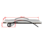 vidaXL Leżak z poduszką i kółkami, polirattan, brązowy