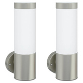 Zewnętrzna lampa ścienna 2 pcs Srebrny 12 x 8,5 x 27 cm