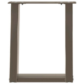 Nogi do stolika kawowego w kształcie litery U 2 szt. Naturalna stal 28x(42-43) cm Stal