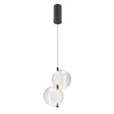 Lampa wisząca Playa kula podwójna szklana transparentna LED 10W 3000K