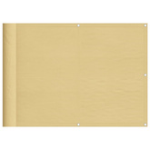 Parawan balkonowy, piaskowy, 75x400 cm, 100% poliester Oxford