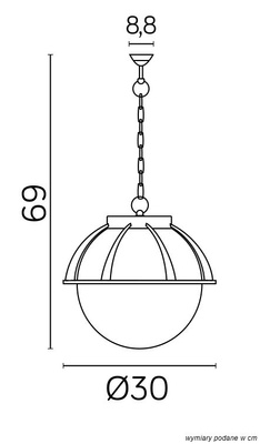 Lampa zewnętrzna wisząca K 1018/1/KPO 250