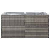 Donica ogrodowa, szara, 157x80x80 cm, rattan PE
