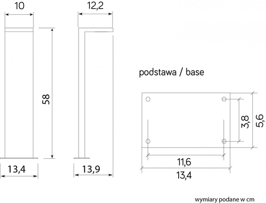Lampa ogrodowa stojąca KR-580