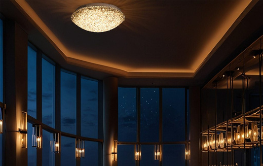 Designerska Lampa sufitowa czarny Swarovski Adani AD219