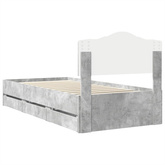 Ramka łóżka Betonowy szary 75 x 190 cm Drewno inżynieryjne