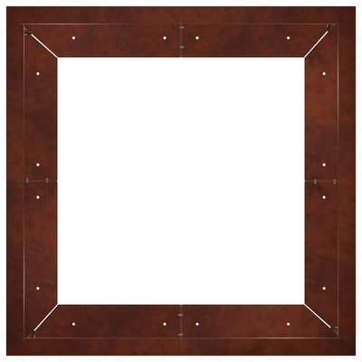 Mur oporowy 4 szt. 100 x 100 x 40 cm Stal kortenowska Rdzawy