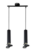 Lampa wisząca podwójna czarna 2x50W GU10 Tuba Candellux 32-78650