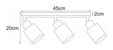 Lampy na listwie K-4782 z serii TROY GOLD KAJA
