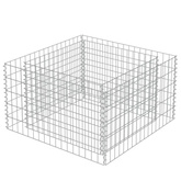 vidaXL Podwyższona donica gabionowa, galwanizowana stal, 90x90x50 cm