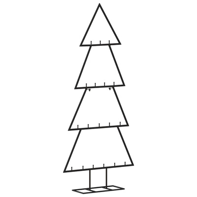 vidaXL Metalowa choinka świąteczna, do dekoracji, czarna, 90 cm model standard