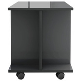 vidaXL Szafka pod TV, wysoki połysk, szara, 80x40x45 cm