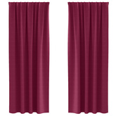 Firany blackout z kółkami 2 pcs Czerwone wino 225 x 140 cm