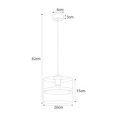 Lampa wisząca K-5500 z serii MALAVI
