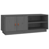 vidaXL Szafka pod TV, szara, 105x34x40 cm, lite drewno sosnowe