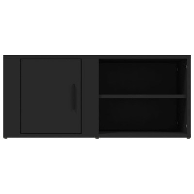 vidaXL Szafka pod TV, czarna, 80x31,5x36 cm, materiał drewnopochodny