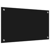 Panel kuchenny Czarny 70 x 40 cm szkło hartowane
