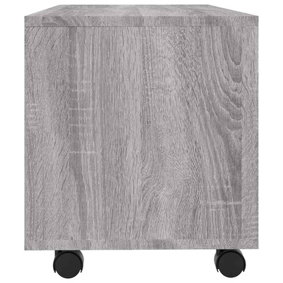 Szafka pod TV, na kółkach, szary dąb sonoma, 90x35x35 cm
