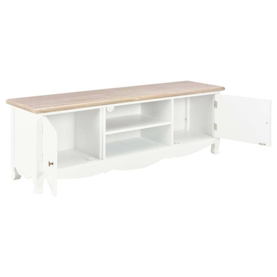 vidaXL Szafka pod TV, biała, 120 x 30 x 40 cm, drewniana